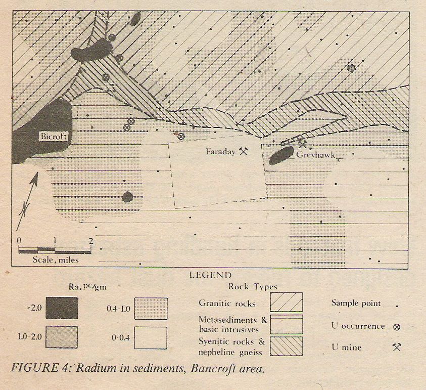 radium in sediments finds Bancroft uranium deposits