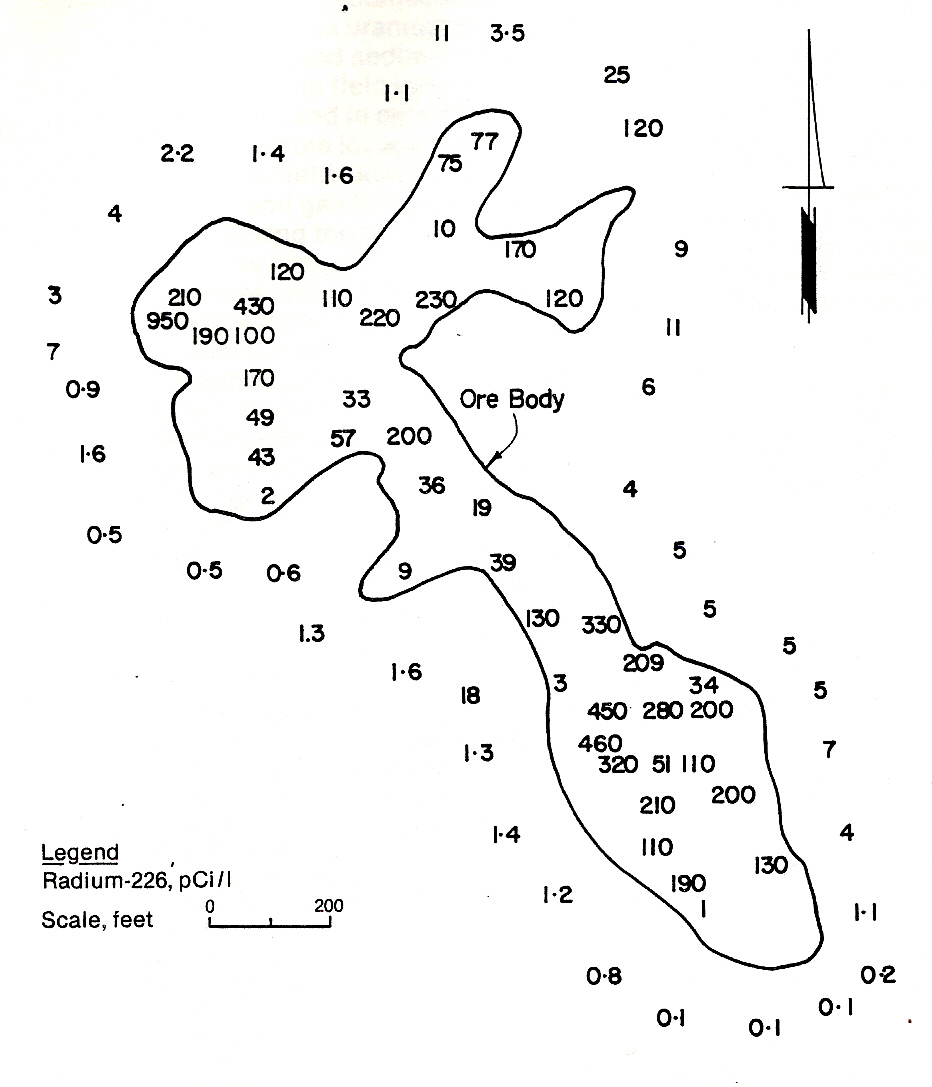 radium in well water finds uranium ore deposits